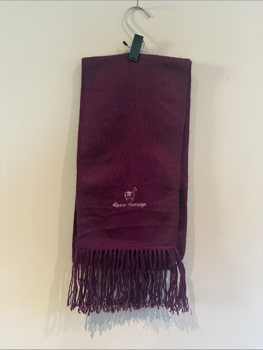 Luxurious Burgundy Alpaca Camargo Scarf